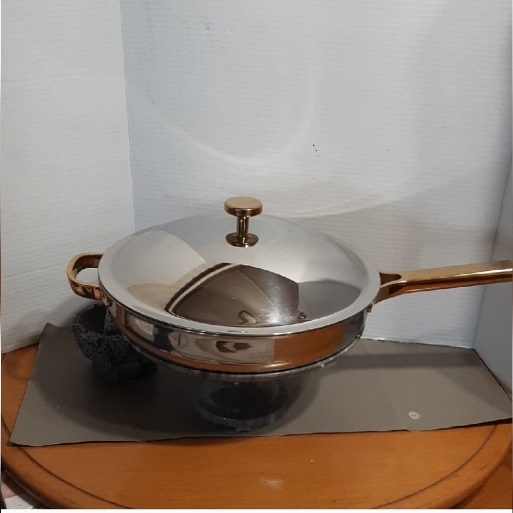 Our Place Titanium Largest Always Pan Pro with Gold Handle, Used